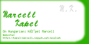 marcell kapel business card